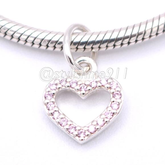 Authentic Pandora Silver Heart Pendant  - 390325PCZ - Picture 2 of 10